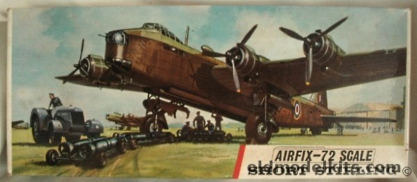 Airfix 1/72 Short Stirling B1 or BIII with Tractor and Four Bomb Trolleys, 682 plastic model kit